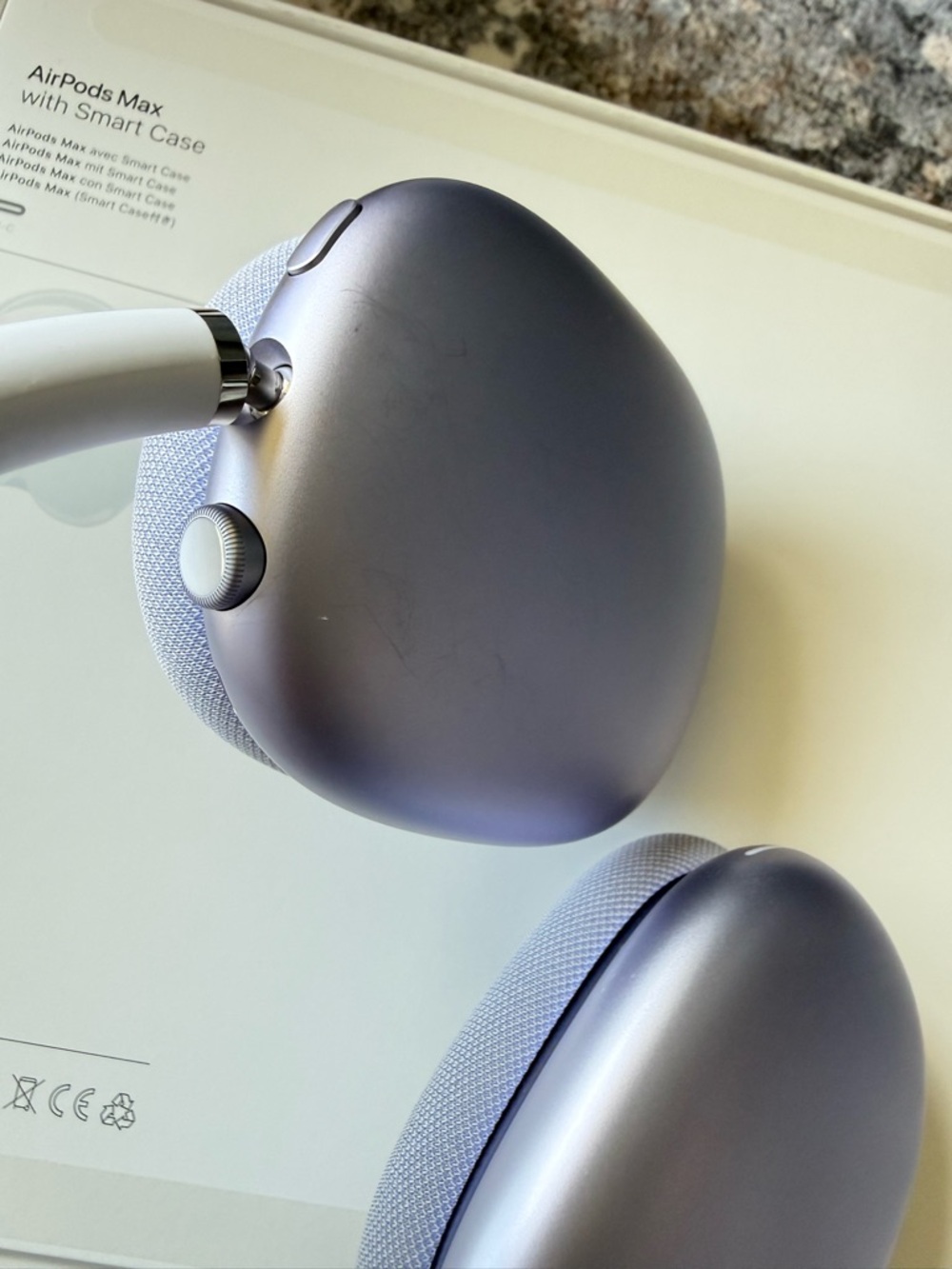 Apple AirPods Max 1 - Lavender Silver Over-Ear Headphones - Picture 6 of 12